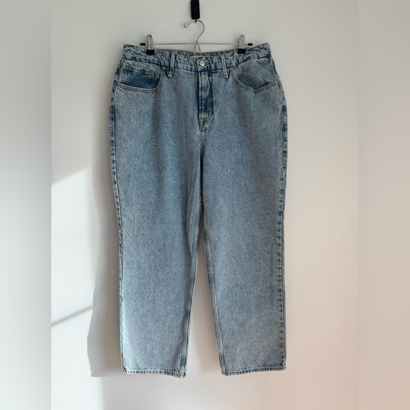 Good American Denim - Good American 90s duster light wash high rise denim jeans women’s size 14